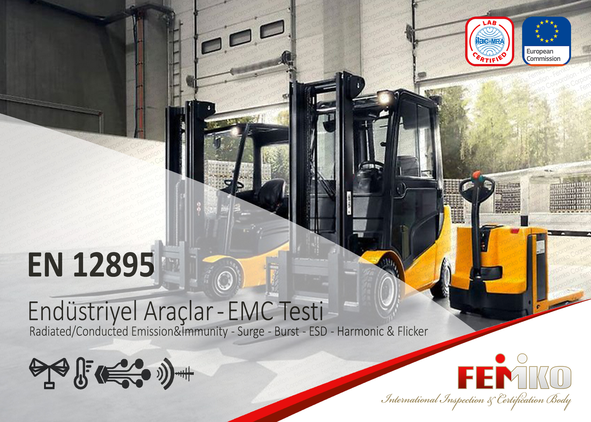 EN 12895 Endüstriyel Araçlar – EMC Testi