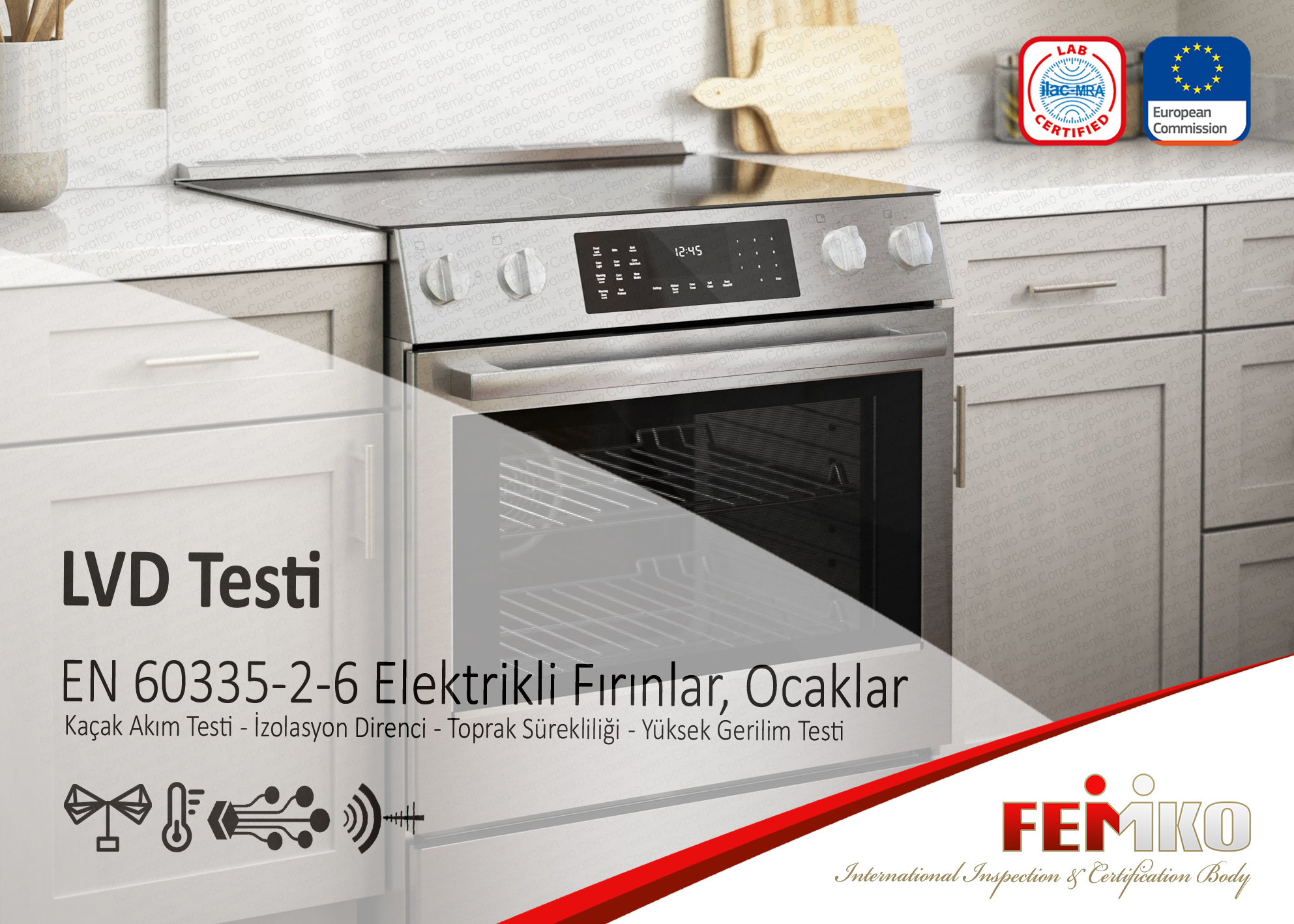 EN IEC 60335-2-6 Elektrikli Fırın ve Elektrikli Ocak LVD Testi