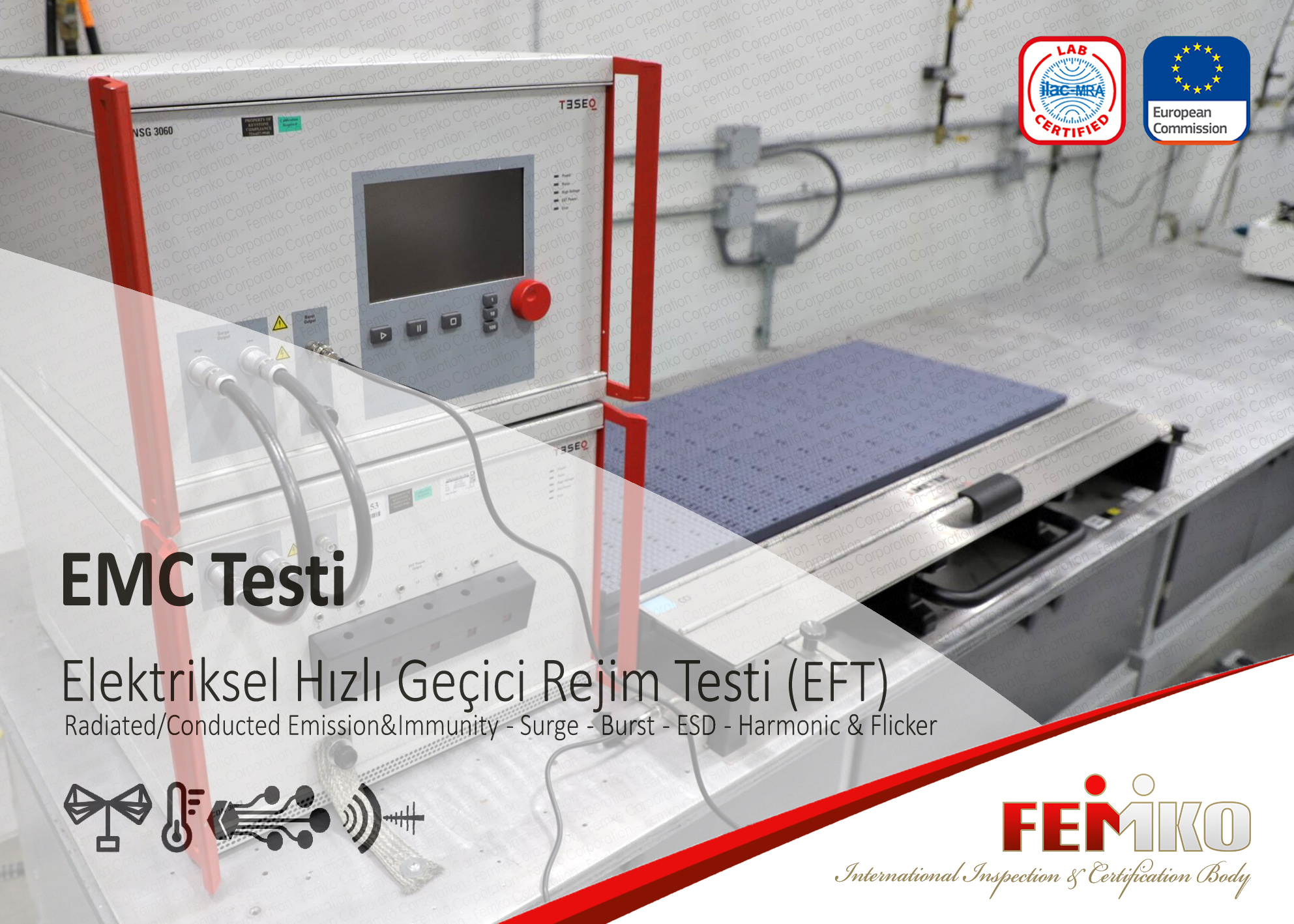 EN IEC 61000-4-4 Elektriksel Ani Geçici Darbeye Karşı Bağışıklık (EFT Electrical Fast Transient Test) – EMC Testi