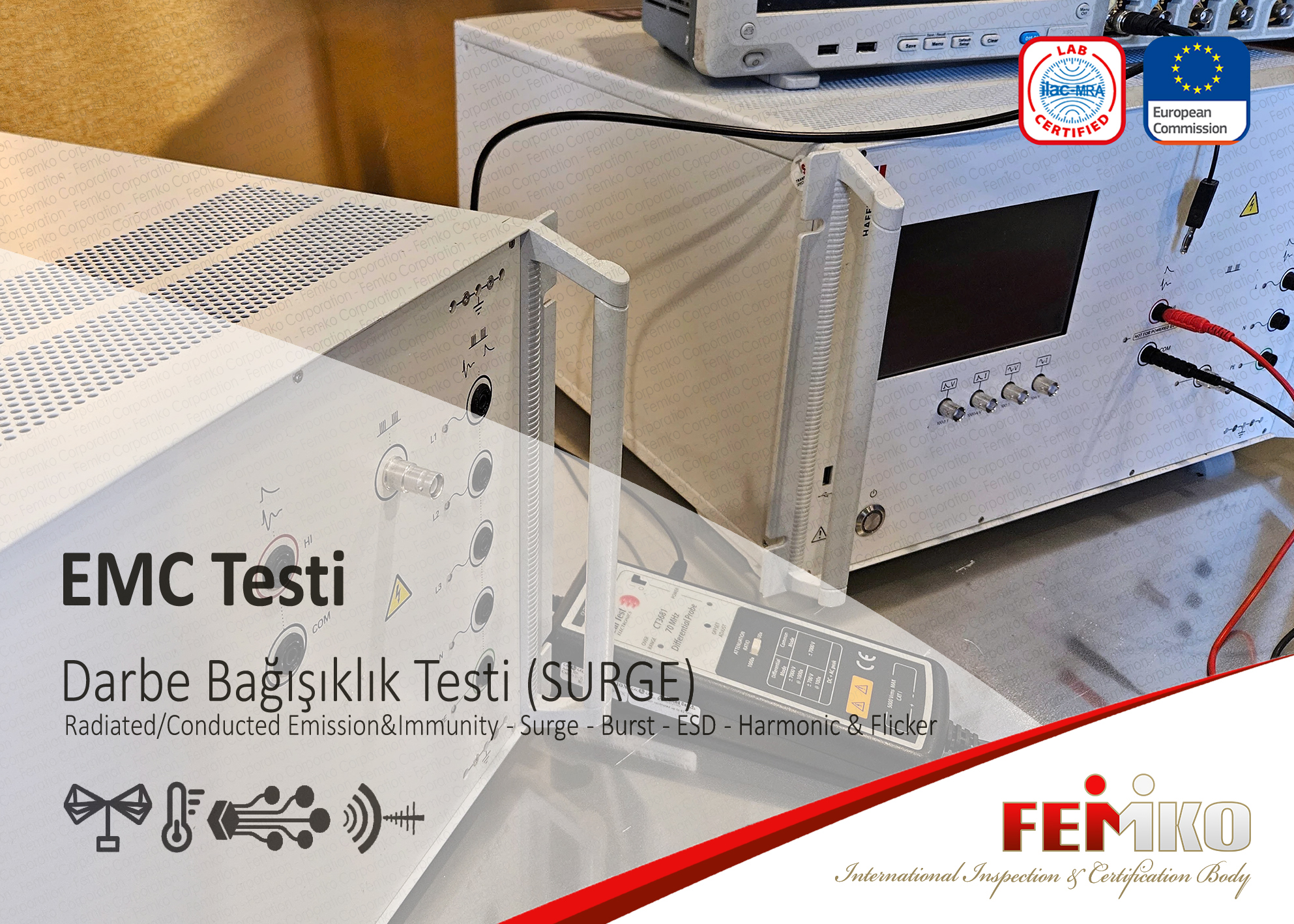 EN IEC 61000-4-5 Darbe Bağışıklık Testi (Surge Immunity Test) EMC Testi