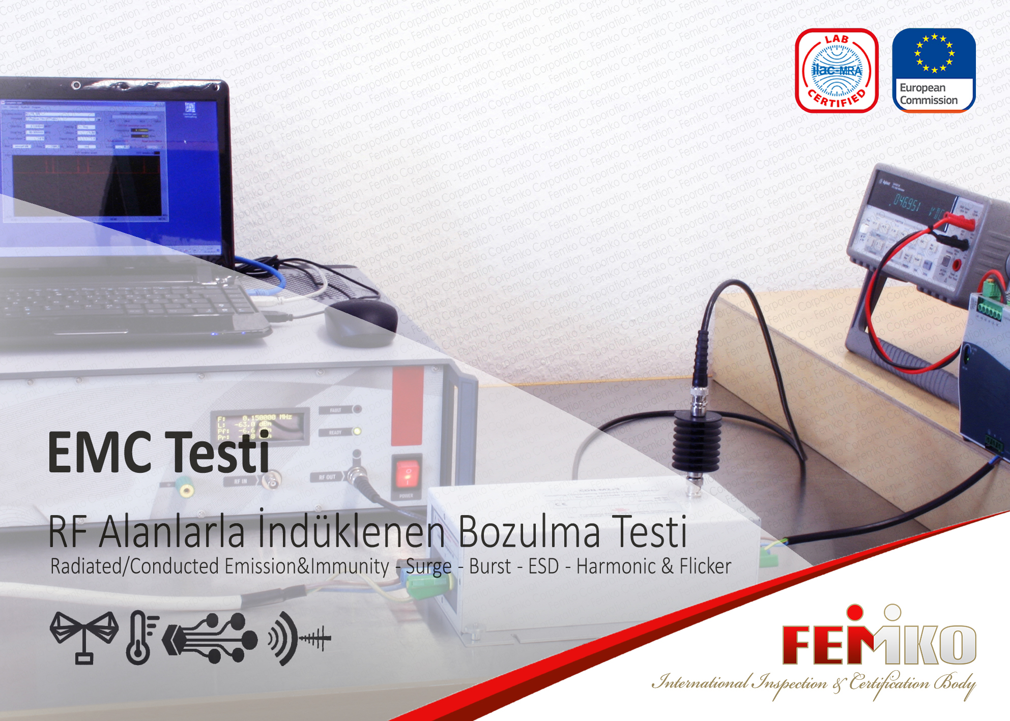 EN IEC 61000-4-6 RF Alanlar Tarafından Endüklenen İletilen Bozulmalara Karşı Bağışıklık Testi – EMC Testi