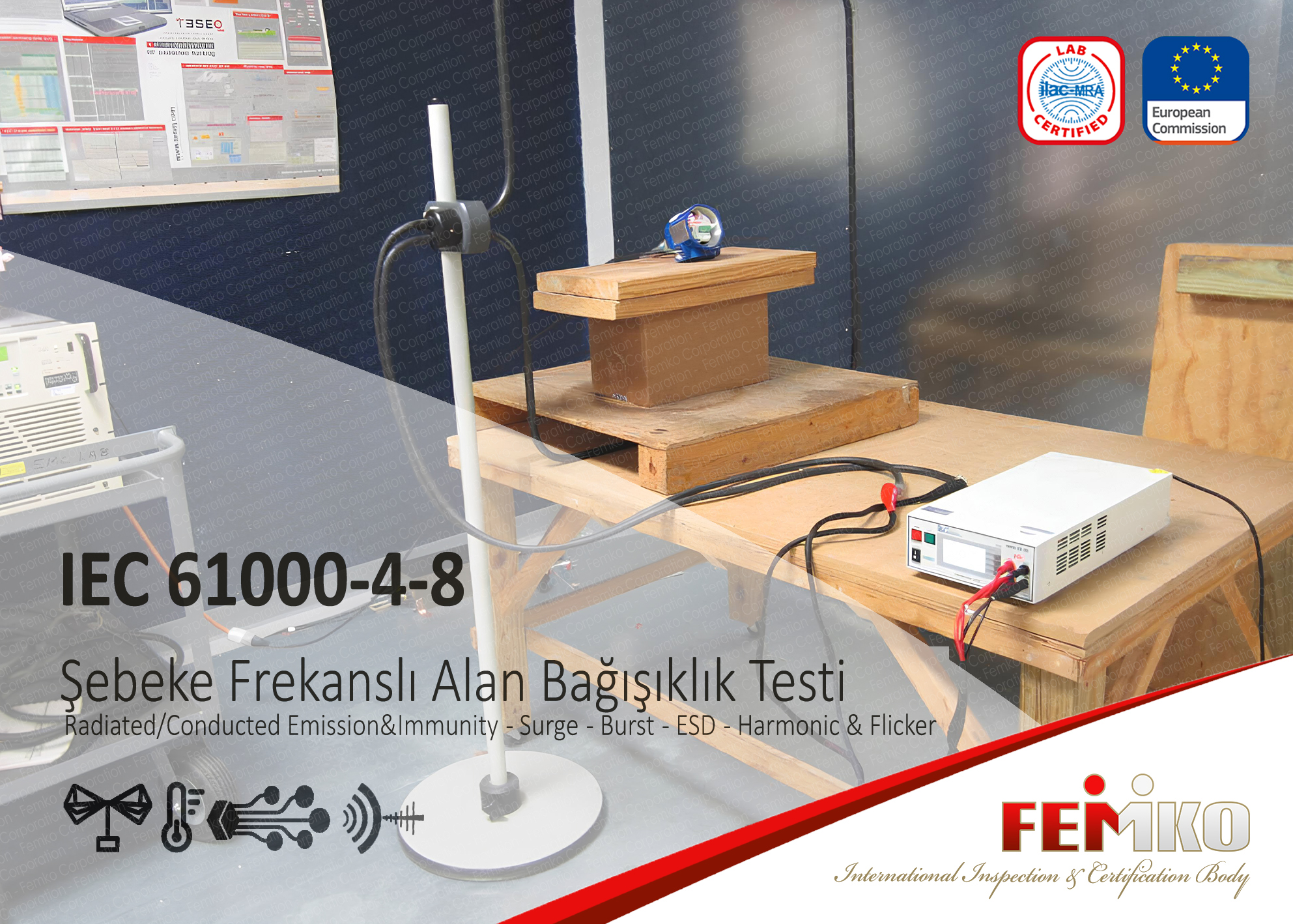 EN IEC 61000-4-8 Şebeke Frekanslı Manyetik Alan Bağışıklık Testi – EMC Testi