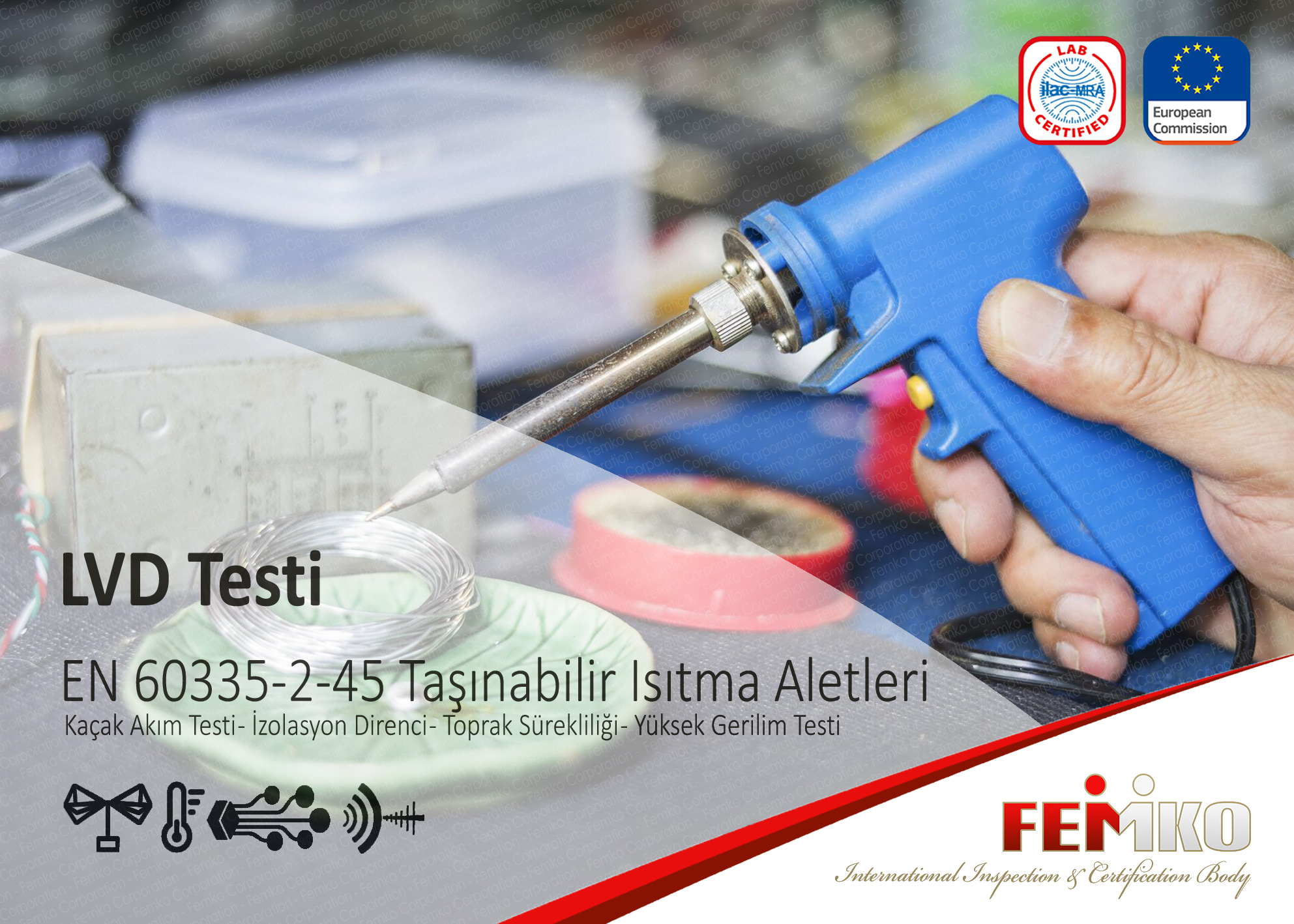 EN IEC 60335-2-45 Elektrikli Taşınabilir Isıtma Aletleri LVD Testi